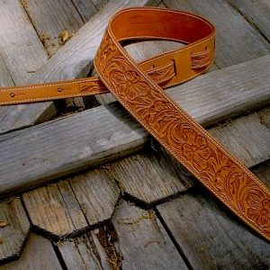 Durango Hand-Tooled Leather Guitar Strap « El Dorado Leather Guitar ...