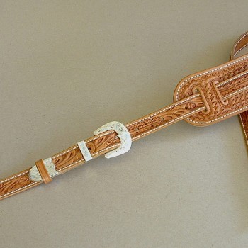 acorn leather &  strap, guitar vintage hand leather  tooled oakleaf tan, Model Vintage straps  guitar