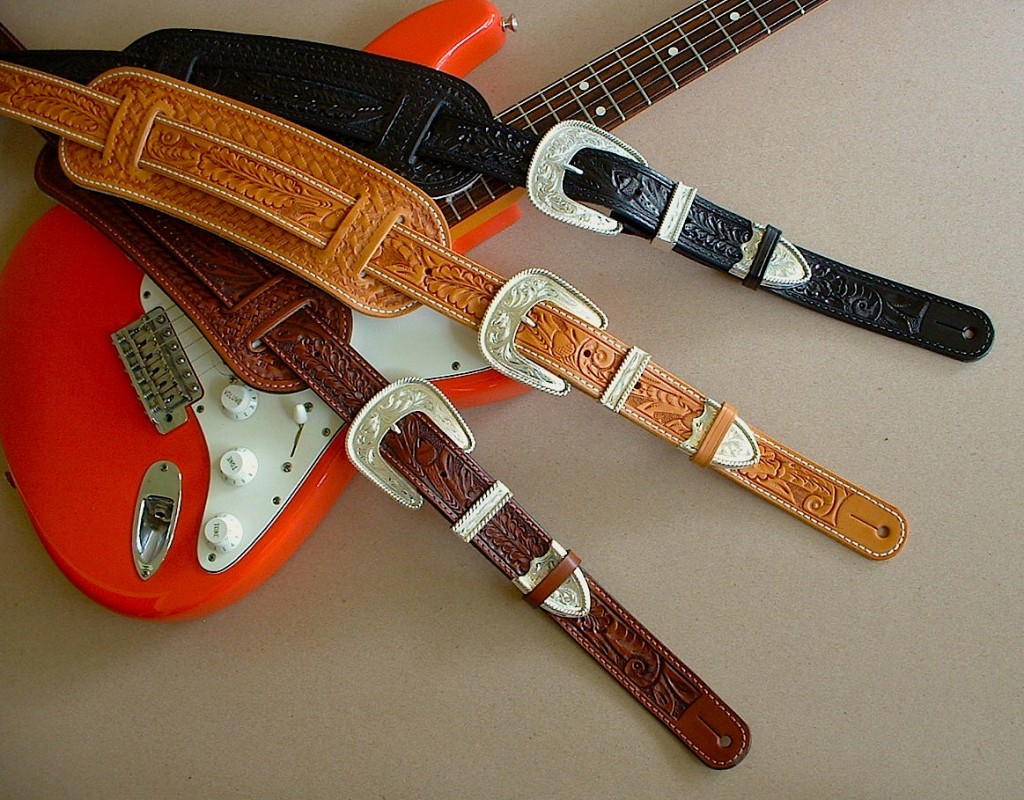 Original Model HandTooled Leather Guitar Strap « El Dorado Leather